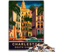 Puzzle 1000 pièces pour Adolescents Charleston, Caroline du Sud, Jeux éducatifs, décoration Murale, Cadeaux d'anniversaire et de Noël Uniques (Taille 50x70cm)