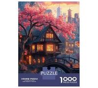 Puzzle 1000 Pièces pour Adolescents Charming Fairy Tale Village Puzzle Adulte Jeu Familial Difficile Difficile Cadeau d'anniversaire Unique 52x38cm/1000pcs