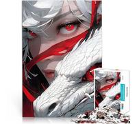 Puzzle 1000 pièces pour Adolescents Chasseur de Dragons Séjour Anti-Stress pour Tuer Le Temps Offrir en Cadeau à Toute la Famille 50x70cm