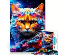 Puzzle 1000 pièces pour Adolescents Chat chaotique,découpe Premium,Jeu Amusant et divertissant,Facile à Jouer,décoration de Noël (50x75cm)