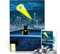 Puzzle 1000 pièces pour Adolescents Chat Chauve-Souris Défi Difficile pour soulager Le Stress Œuvre d'art 38x26cm
