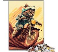 Puzzle 1000 pièces pour Adolescents, Chat drôle, Astronaute, Espace, pour 14 Ans et Plus Un Jeu Stimulant à Offrir à Toute la Famille et aux Amis (Taille 50x75cm)