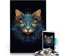 Puzzle 1000 pièces pour Adolescents Chat kintsugi Abstrait Compétition de Vitesse Manuelle Convient aux Couples 52x38cm