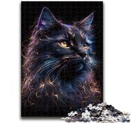 Puzzle 1000 pièces pour Adolescents Chat Magique Jeu Stimulant Jouets pour est idéal comme Cadeau pour Toute la Famille 50x75cm