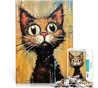 Puzzle 1000 pièces pour Adolescents Chat spécial Jeux éducatifs Décoration d'intérieur est idéal comme Cadeau pour Toute la Famille 38x26cm