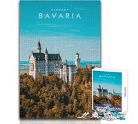 Puzzle 1000 pièces pour Adolescents - Château de Bavière,Allemagne - Casse-tête - Jeu de Famille - Découpe de précision - Idée Cadeau - Dimensions : 50x75cm