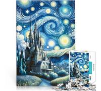 Puzzle 1000 pièces pour Adolescents Château de la Nuit étoilée Van Go Jouets éducatifs Car C'est Un pour Toute la Famille 52x38cm