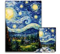 Puzzle 1000 pièces pour Adolescents, château étoilé, Puzzle en Bois, pour Noël, Halloween, Pâques et Le Nouvel an 50x75cm