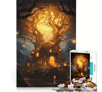 Puzzle 1000 pièces pour Adolescents Château Magique dans Un Arbre Jeu éducatif découpe de précision pour Les passionnés de Jeux 50x75cm