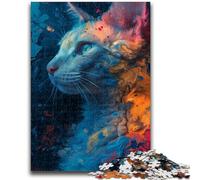 Puzzle 1000 pièces pour Adolescents, Chats psychédéliques, Jeux éducatifs, décoration d'intérieur, Cadeaux Uniques (26x38cm)