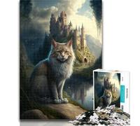 Puzzle 1000 pièces pour Adolescents Chats sur Une planète Extraterrestre 1000 pièces pour Adolescents, Jeu éducatif pour Anniversaire, Noël pour et 14 Ans 50x75cm