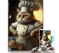 Puzzle 1000 pièces pour Adolescents Chef Cat, 1000 pièces, Jouets éducatifs, Jeux Anti-Stress, Interaction Parent-Enfant, 75x50cm