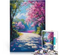 Puzzle 1000 pièces pour Adolescents Chemin du Printemps Jeux éducatifs Décoration d'intérieur Œuvre d'art 75x50cm