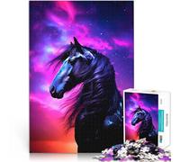Puzzle 1000 pièces pour Adolescents Cheval Animalier Pferd Jouets de Jeu pour Cadeau Familial Œuvre d'art 75x50cm