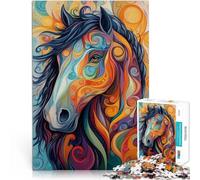 Puzzle 1000 pièces pour Adolescents Cheval Avatar Artistique pour Le Jeu éducatif Challenge Toy Une œuvre d'art 38x26cm
