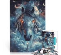 Puzzle 1000 pièces pour Adolescents Cheval Fantastique Défi Difficile pour soulager Le Stress décoration Murale 52x38cm