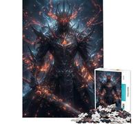 Puzzle 1000 pièces pour Adolescents Chevalier démon de feu Jeu éducatif et Relaxant pour Toute la Famille pour Un Père Noël Secret (Dimensions 38x52cm)