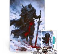 Puzzle 1000 pièces pour Adolescents Chevalier des neiges Viking Berserk Jeu intellectuel Liste de souhaits avec Le Père Noël 52x38cm