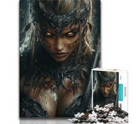 Puzzle 1000 pièces pour Adolescents, Chevalier féminin, Aide Le Cerveau à exercer, Jouets addictifs pour cultiver la Patience, décoration Murale 75x50cm