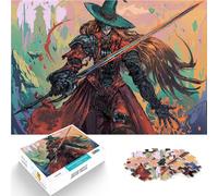 Puzzle 1000 pièces pour Adolescents Chevalier Mage Jeux éducatifs Décoration d'intérieur Renforcer l'amour Entre Les Couples 75x50cm