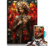 Puzzle 1000 pièces pour Adolescents Chevalier majestueux médiéval 1000 pièces, Jeu Stimulant, Jouets, décoration Murale, Cadeaux d'anniversaire et de Noël Uniques (Taille 38x26cm)