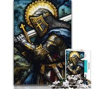 Puzzle 1000 pièces pour Adolescents Chevaliers médiévaux, Jouets éducatifs, Jeux Anti-Stress, Cadeaux d'anniversaire Uniques 50x75cm