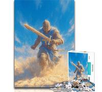 Puzzle 1000 pièces pour Adolescents Chevaliers médiévaux Puzzle 1000 pièces, Jouet éducatif Anti-Stress, Superbes Cadeaux et Jouets (Taille 38x26cm)