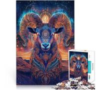 Puzzle 1000 pièces pour Adolescents Chèvre sacrée Jeu Familial Anti-Stress Défi Difficile Décoration d'intérieur et Cadeaux Uniques 52x38cm