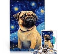 Puzzle 1000 pièces pour Adolescents Chien Carlin Vincent Van Gogh Difficile Difficile Liste de souhaits avec Le Père Noël 38x26cm