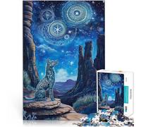 Puzzle 1000 pièces pour Adolescents Chien d'art coloré Défi Difficile pour soulager Le Stress Idées Cadeaux 38x26cm