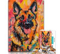 Puzzle 1000 pièces pour Adolescents, Chien de Berger, défi d'intelligence cérébrale, Jouets addictifs, Cadeau d'anniversaire, décoration Murale 75x50cm