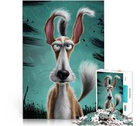 Puzzle 1000 pièces pour Adolescents Chien Rebelle dans la tempête Staycation Tuer Le Temps Convient aux Couples 52x38cm