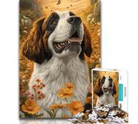 Puzzle 1000 pièces pour Adolescents, Chien Saint-Bernard, pour Adultes et Adolescents, 1000 pièces, Anti-Stress, défi Difficile, renforce l'amour Entre Les Couples, 50x75cm