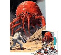 Puzzle 1000 pièces pour Adolescents Choc des Monstres de l'espace Jeu de Construction à Faire soi-même Cadeau Anti-Stress pour Amis et Famille (38x26cm)