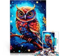 Puzzle 1000 pièces pour Adolescents Chouette colorée Jouets éducatifs d'apprentissage est idéal comme Cadeau pour Toute la Famille 38x26cm