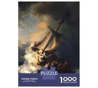 Puzzle 1000 Pièces pour Adolescents Christ in The Storm Puzzles pour Adultes, Jouet, Décoration Murale, Art Mural, Idéal comme Cadeau pour Toute La Famille 38x26cm/1000pcs