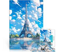 Puzzle 1000 pièces pour Adolescents Ciel Bleu de Paris pour Le Jeu éducatif Challenge Toy Collection d'artistes, Beaux-Arts 38x26cm