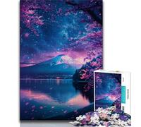 Puzzle 1000 pièces pour Adolescents Ciel étoilé Mont Fuji Puzzles pour Adultes, est idéal comme Cadeau pour Toute la Famille Convient pour et 14 (Taille 75x50cm)