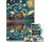 Puzzle 1000 pièces pour Adolescents, Ciel étoilé, Pyramide, 1000 pièces pour Adultes et Adolescents, Jeu Familial Anti-Stress, défi Difficile, Superbes Cadeaux et Jouets 50x75cm