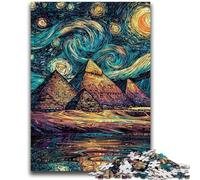 Puzzle 1000 pièces pour Adolescents, Ciel étoilé, Pyramide, Puzzle pour Adolescents, Anti-Stress, défi Difficile, Cadeaux du Père Noël Secret (26x38cm)