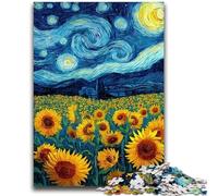 Puzzle 1000 pièces pour Adolescents Ciel étoilé Tournesol pour 14 Ans et Plus Jeu de réflexion pour Adultes et Adolescents 26x38cm