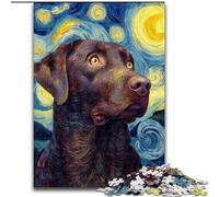 Puzzle 1000 pièces pour Adolescents, Ciel Nocturne, Labrador, idéal comme Cadeau pour Toute la Famille (Taille 26x38cm)