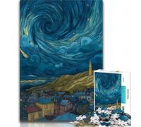 Puzzle 1000 pièces pour Adolescents, Ciel Nocturne, Paysage Urbain, Jeu Familial, Anti-Stress, défi Difficile, Superbes Cadeaux et Jouets 75x50cm