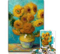 Puzzle 1000 pièces pour Adolescents, Ciel Nocturne, tournesols, Puzzles pour Adultes, Apprentissage éducatif, idéal comme Cadeau pour Toute la Famille (Taille 75x50cm)