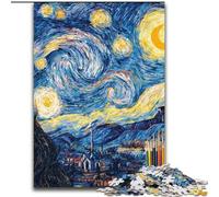 Puzzle 1000 pièces pour Adolescents Ciel Nocturne Van Gogh, pour 14 Ans et Plus, pour s'amuser en Famille et Jouer en soirée, Collection d'artistes, Beaux-Arts (Taille 26x38cm)