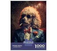 Puzzle 1000 Pièces pour Adolescents Classy Poodle Puzzle Adulte - Jeu De Construction - Difficile - Cadeau Unique pour Anniversaire Et Noël 38x26cm/1000pcs