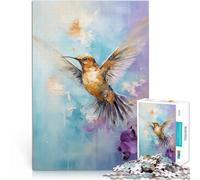 Puzzle 1000 pièces pour Adolescents Colibri doré Jouets Jeux éducatifs Soulagement du Stress Jouets de décoration pour la Maison 38x26cm