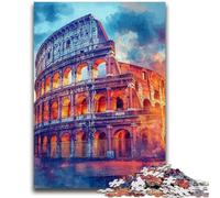 Puzzle 1000 pièces pour Adolescents Colisée Romain au Coucher du Soleil Jeu Stimulant et Jeu éducatif en Famille pour Anniversaire, Noël 50x75cm
