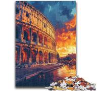 Puzzle 1000 pièces pour Adolescents Colisée Romain au Coucher du Soleil Jouets éducatifs et éducatifs Décoration intérieure Unique et Cadeaux pour 14 Ans et Plus 50x75cm