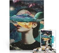 Puzzle 1000 pièces pour Adolescents Collage de la Femme Cosmique Jouets Jeux éducatifs Soulagement du Stress décoration Murale 38x26cm